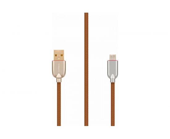 Кабель Rombica USB - micro USB, Текстиль, 1м, коричневый Digital AB-05 CB-AB05 – изображение 3