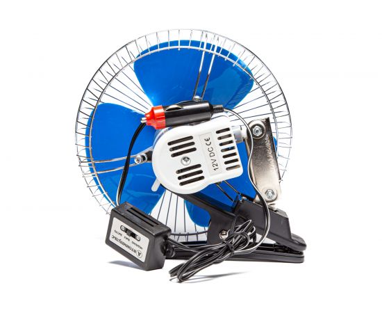 Вентилятор салонный в прикуриватель Autoimpuls, прищепка, мет. решетка 8048-12 В, 8 дюймов – изображение 4