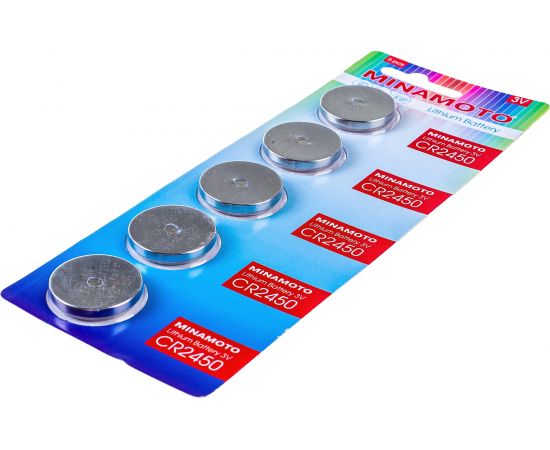 Батарейка Minamoto литий CR-2450, 5 card 82450 – изображение 4