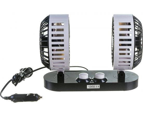 Вентилятор в салон AIRLINE двойной, 2x15 см, 12 В, раздельная регулировка, пластик ACF-12-06 – изображение 5