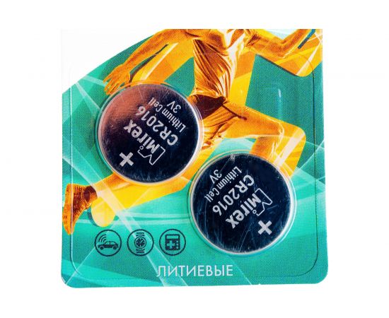 Батарея Mirex, литиевая CR2016 3V 2 шт ecopack 23702-CR2016-E2 – изображение 5