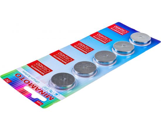 Батарейка Minamoto литий CR-2450, 5 card 82450 – изображение 5