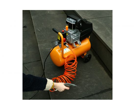 Компрессор DEKO воздушный поршневой масляный 24л ресивер, 260л/мин DKAC24 – изображение 6