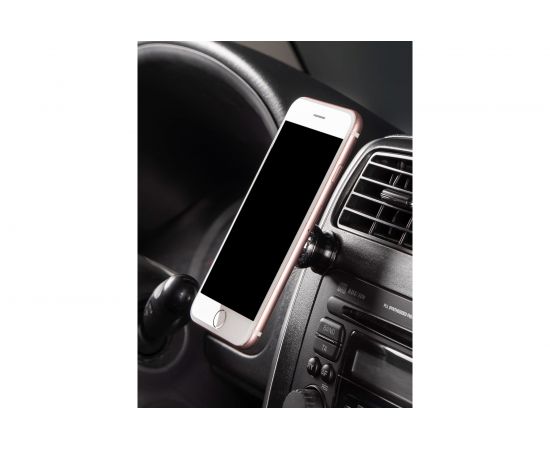 Магнитный держатель телефона на панель SKYWAY металл, круглый, черный S00303008 – изображение 8