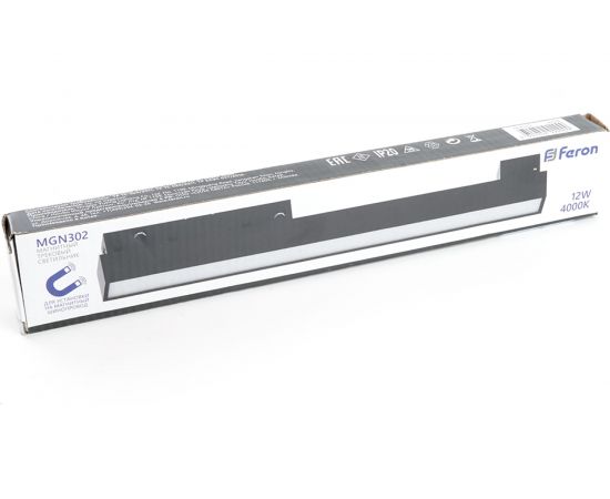 Светодиодный магнитный светильник FERON MGN302 трековый низковольтный, 12W, 960 Lm, 4000К, 110 градусов, черный 41938 – изображение 8