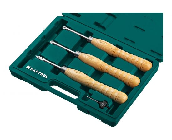 Набор ручных резцов по дереву KRAFTOOL Precision-3 3 шт 18369 – изображение 10