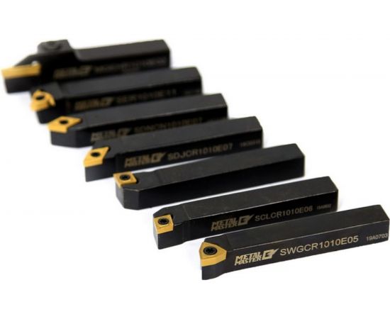 Набор резцов со сменными твердосплавными пластинами TiN (7 шт; 10 мм) MetalMaster 18335 