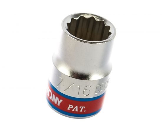 Торцевая стандартная двенадцатигранная дюймовая головка 3/8, 7/16 KING TONY 333014S 