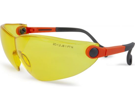 Защитные открытые очки Jeta Safety с регулировкой дужек, янтарные линзы JSG1511-Y 