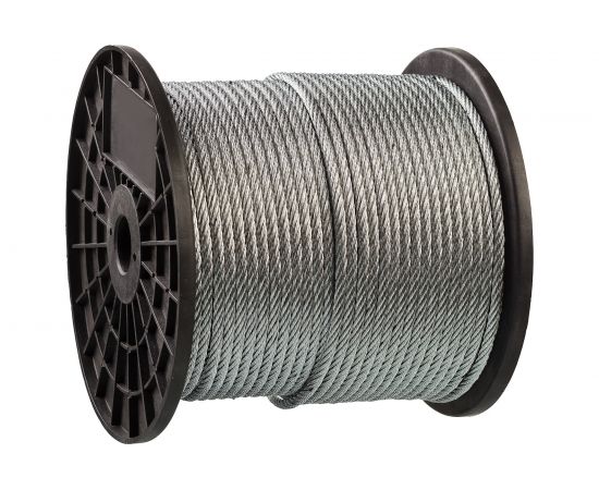 Грузоподъемный стальной трос ЗУБР Профессионал DIN 3066, d=8 мм, L=80 м 30417-08 