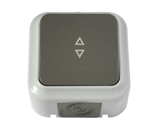 Выключатель Bylectrica 1-клавишный открытая установка, 6А проходной IP54, серия ПРАЛЕСКА АКВА, серый, А610-868 03 – изображение 2