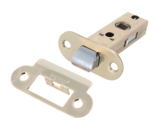 Межкомнатная защелка РЕНЦ овальная планка, латунь блестящая INL 5-45 oval B – изображение 2