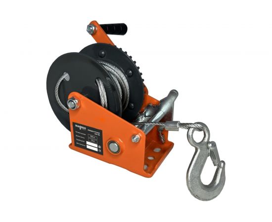 Ручная барабанная лебедка Magnus Profi LRB-700 700 кг, канат 10 м SZ060136 – изображение 2