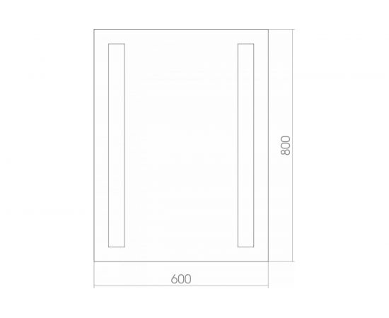 Зеркало mixline Танго 600х800 светодиодная подсветка, фацет 525414 – изображение 2