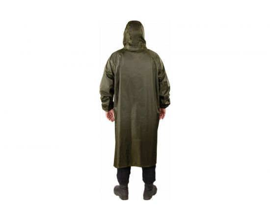 Плащ-дождевик ГРАНДМАСТЕР хаки, на молнии, многоразовый, с ПВХ покрытием, 56-58, рост 170-176, 610848 – изображение 2