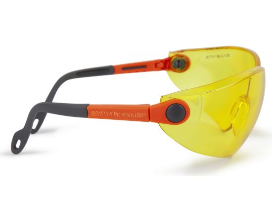 Защитные открытые очки Jeta Safety с регулировкой дужек, янтарные линзы JSG1511-Y – изображение 2