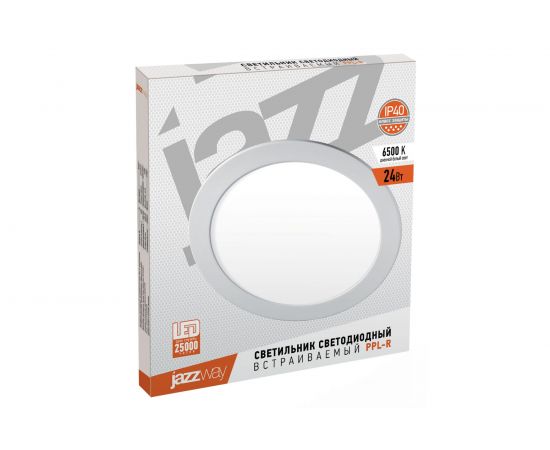 Встраиваемый светильник Jazzway PPL-R 24w 6500K IP40 WH d300мм круглый 5009776A – изображение 3