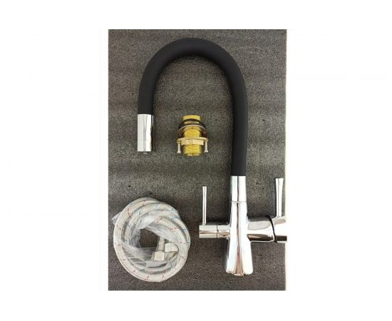 Однорычажный смеситель для кухни OUTE латунь, выводом под фильтр, черный T60003B-2 – изображение 3