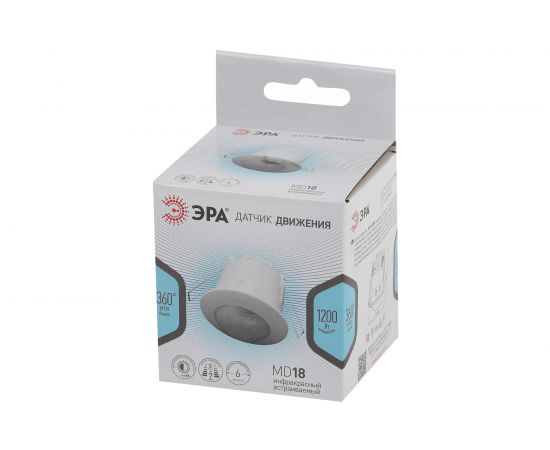 Датчик движения ЭРА MD 018 белый, 1200Вт, 360 гр.,6М, Б0043795 – изображение 4