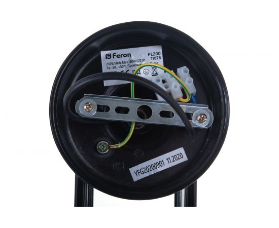 Садово-парковый светильник FERON PL200 60W 230V E27 155х105х205 мм черный 11878 – изображение 8