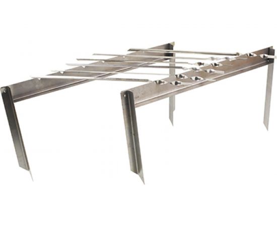 Набор Пикник Искра 420х260, 0.8мм, 2 стойки, 6 шампуров, коробка П-6 