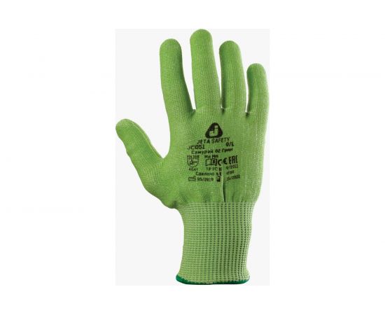 Перчатки из полиэтиленовой пряжи от порезов Jeta Safety Самурай 02 Грин 5 класс JC051-С02/XXL 