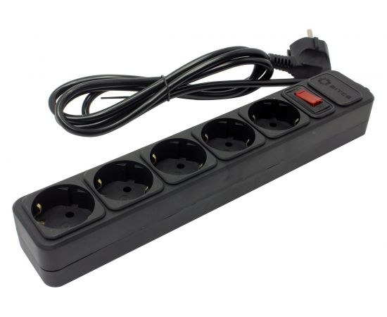 Сетевой фильтр 5bites 1.8 м, 5 розеток, черный SP5B-118 