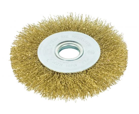 Щетка-крацовка дисковая (150 мм; латунированная проволока) для УШМ GROSSMEISTER 021018003 
