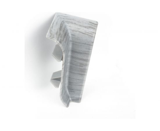 Угол внутренний для плинтуса Рико Лео (25 пар; 56 мм; ПВХ; Ольха серая) GRACE УТ000010004 