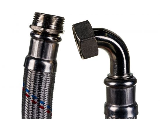 Подводка для воды TР-сантехника Гигант, нержавеющая сталь, 50 см, в/н 1, угловая 26405 – изображение 2