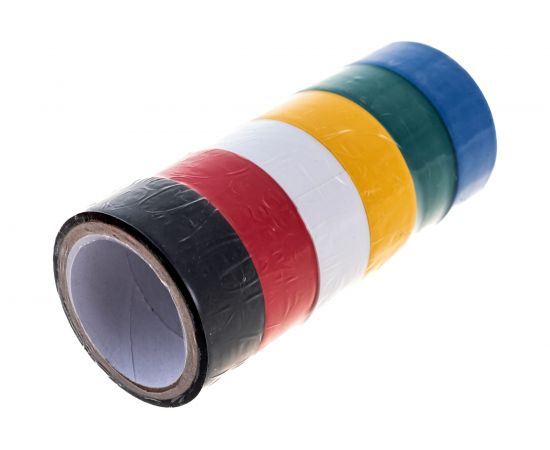 Изолента FIT IT PVC 19 мм х 0.13 мм х 3 м, 6 шт., цветная 11027 – изображение 2