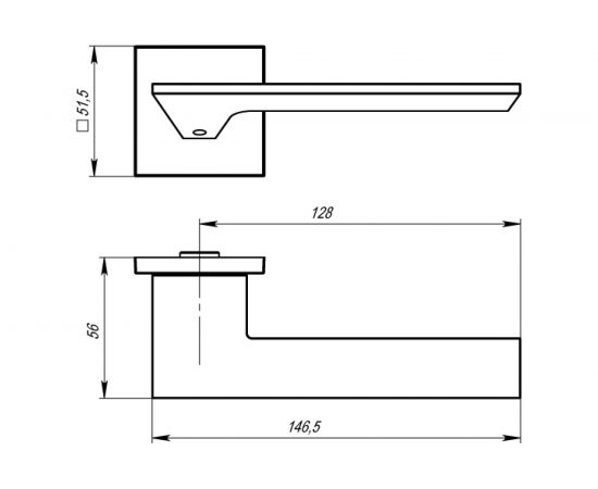 Раздельная ручка ARMADILLO MIRAGE USS CP-8 хром 39547 – изображение 2