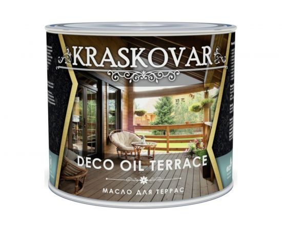Масло для террас Kraskovar Deco Oil Terrace Палисандр 2,2 л 1135 – изображение 3