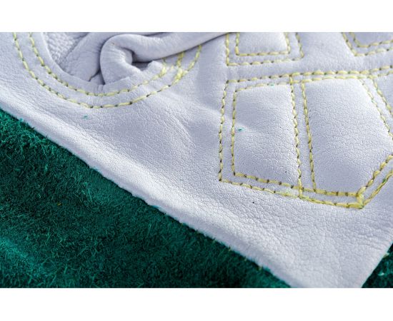 Сварочные краги КЕДР КС-18 УНИВЕРСАЛ TIG бело-зеленые, р-р S 8007390 – изображение 3