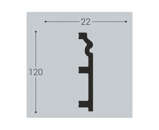 Напольный плинтус bello deco XPS П 5 120x22 мм 00-00004590 – изображение 3