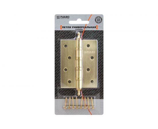 Универсальная петля Fuaro 4BB/A/BL 100x75x2,5 SB мат. золото БЛИСТЕР 30973 – изображение 3