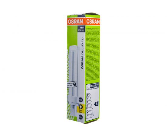 Компактная люминесцентная неинтегрированная лампа OSRAM DULUX D 18W/830 G24D-2 10X1 4050300025704 – изображение 4