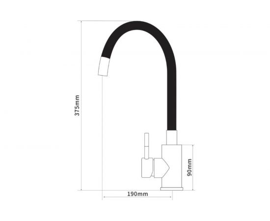 Смеситель для кухни SHIMIZU с гибким изливом black-S smz 1006557 – изображение 5