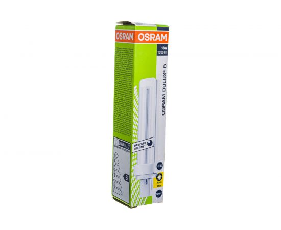 Компактная люминесцентная неинтегрированная лампа OSRAM DULUX D 18W/830 G24D-2 10X1 4050300025704 – изображение 5