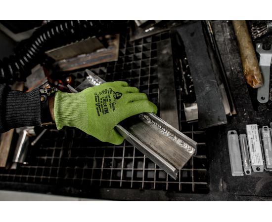 Перчатки из полиэтиленовой пряжи от порезов Jeta Safety Самурай 02 Грин 5 класс JC051-С02/XXL – изображение 7