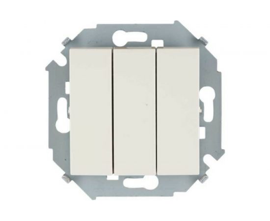 Трехклавишный выключатель Simon 10А, 250В, винтовой зажим, слоновая кость 18 1591391-031 