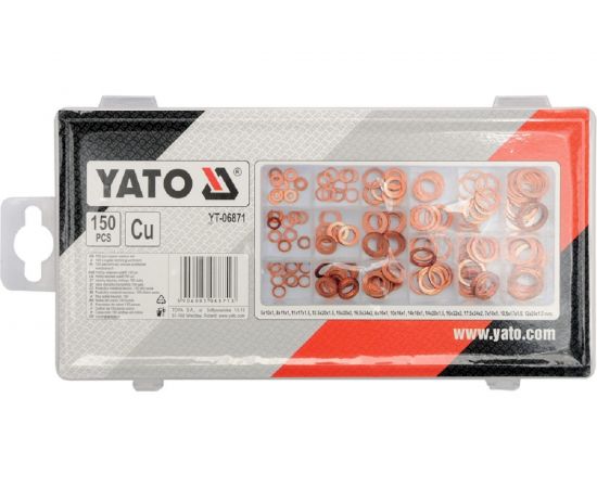 Набор медных колец YATO 150 шт. YT-06871 