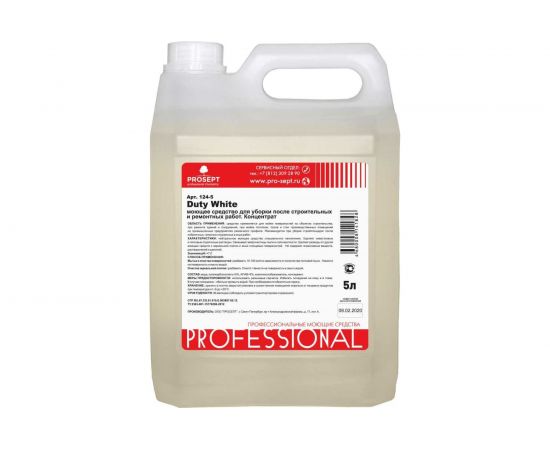 Средство для удаления гипсовой пыли PROSEPT Duty White 5л 124-5 