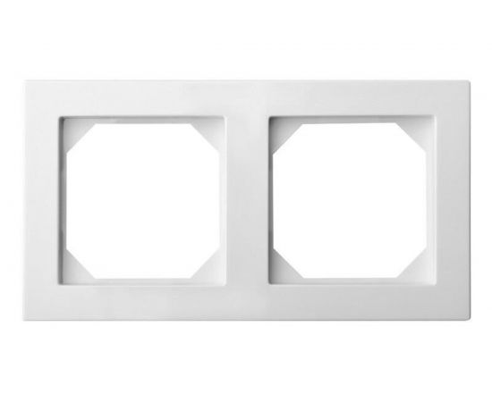 Двойная рамка для розеток LIREGUS Эпсилон K14-245-02 E/B белая 28-039 