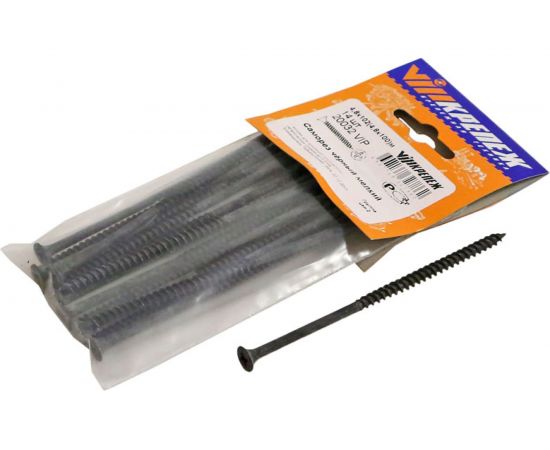 Саморез VIPкрепеж черный, 5.0(4.8)х102 м, 14 шт. 20032 VIP 