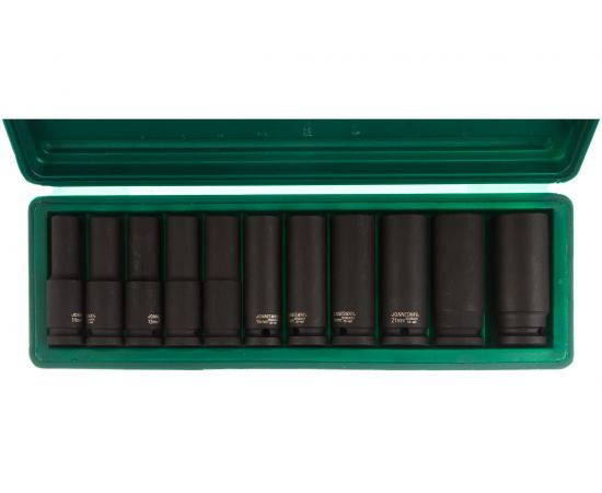 Набор торцевых головок ударных глубоких 11 предметов (1/2"DR 10-24 мм) Jonnesway S03AD4111S 