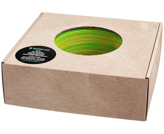 Провод ПУГВ Торкабель 1,5 желтый-зеленый 100м в коробке 0670087116200 