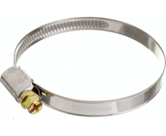 Червячный хомут РОССНА 50х70 мм 2 3/4"" нержавеющая сталь, винт, 5 шт. Р860723 DIY 