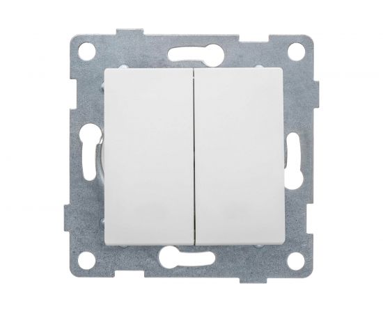 Механизм выключателя GUSI ELECTRIC 2 клавиши, СУ, 10А, 250В, жемчуг С11В2-028 