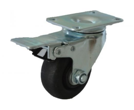 Колесо поворотное термостойкое нейлоновое (фенольное) 75 мм MFK-TORG 1143075 